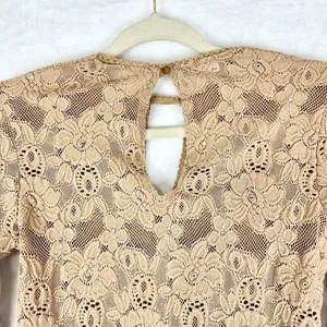 Vintage 579 Y2K Lace Mesh Jewelled Bell Sleeve Top Size XS Keyhole Fairy thumbnail 5