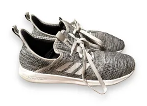Adidas Women's Cloudfoam Pure Athletic‎ White & Gray Running Shoes Sz 10 thumbnail 1