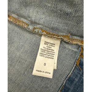 Maurice’s Fleece Sherpa Jean Denim Hooded Trucker Grunge Jacket Size Small thumbnail 5
