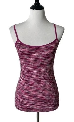 Tart Pink Purple space Dye athletic Cami Tank Top Women's M Stretch Layering Workout thumbnail 1