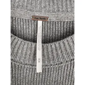 Free People Easy Street sweater women's M crew slouchy oversized rib knit tunic thumbnail 6