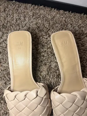 H&M Beige Woven Braided Heeled Sandals – Women’s 5.5 / EU 36 thumbnail 3