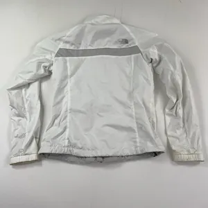 The North Face Jacket Womens Medium White Gray Full Zip Hydrenalite Windbreaker thumbnail 12
