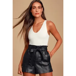 Lulus Feel Like Dancing White Crop Top Minimalist Stretch Jersey Knit Small NWT thumbnail 3