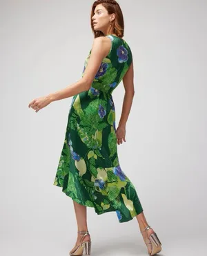 White House Black Market Floral Hi-Lo Midi Maxi Dress Size 2 NWT thumbnail 2