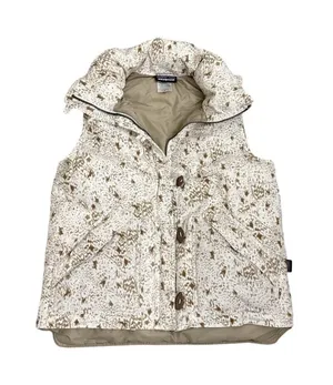 Patagonia Toggle Down Puffer Vest Cream Birch White Brown Size Women's Medium thumbnail 1