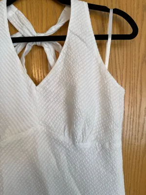 Loft Ann Taylor White Halter Top Dress thumbnail 2