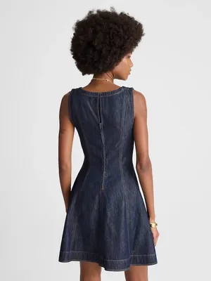 Madewell Airy Denim Circle Mini Dress in Rinse Wash NZ106 Size M NWT thumbnail 3
