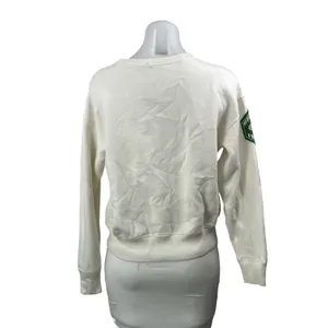Polo Ralph Lauren Travel Cream Fleece Long Sleeves Patchwork Sweatshirt Top SP thumbnail 3