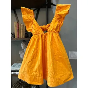 For Love & Lemons Clementine Mini Dress Orange Womens Size Medium thumbnail 7
