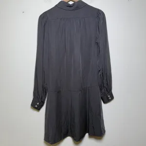 SAMSOE SAMSOE‎ Women Lizzy Shirt Dress Small Gray Drop Waist Long Puff Sleeve thumbnail 9
