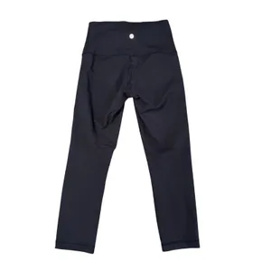 Lululemon Fold Over Leggings‎ Women 4 Black Good High Rise Crop Yoga Activewear thumbnail 2