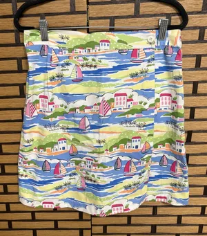 White Stag Blue‎ And Pink Sailboat Print Skort Size Medium thumbnail 1