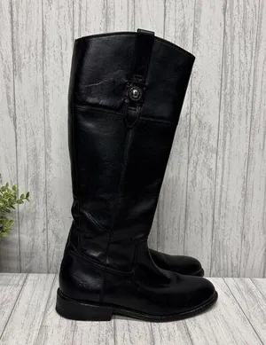 Womens Size 6 Frye Jayden Button Tall Black Leather Boots thumbnail 1