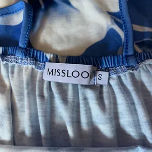 Misslook Blue Floral Maxi Flowy Dress Spaghetti Strap Size Small thumbnail 8