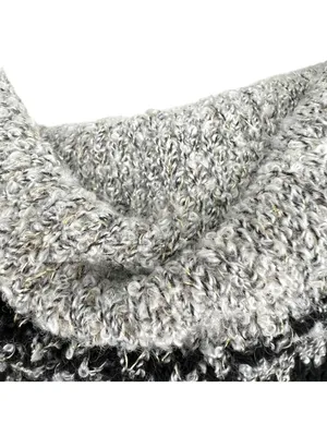 Maurices Nordic Pattern Cowl Neck Sweater Metallic Gray Black Size Medium NWT thumbnail 5