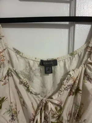 Cream floral dress thumbnail 4