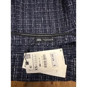Zara Women's Long Sleeve Top Blue and White Size XS thumbnail 3
