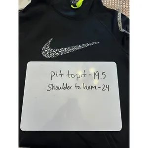 Nike Therma Fit‎ Hoodie Womens Small Black Neon Yellow Swoosh Athletic Cozy thumbnail 4