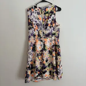 Maeve Anthropologie Spring Flowers Sleeveless Dress in Pucker Weave Fabric US 12 thumbnail 2