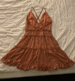 Baevely Peach Floral Sun Dress thumbnail 2