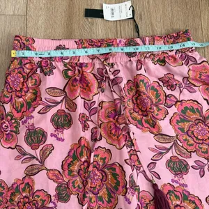 NWT Tahari Drawstring Waist Wide Leg Pants In Princess Floral Size Medium thumbnail 11