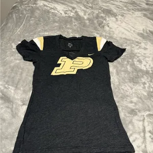 Nike Purdue University Black and Yellow Short Sleeve Tee with Bold Design thumbnail 1