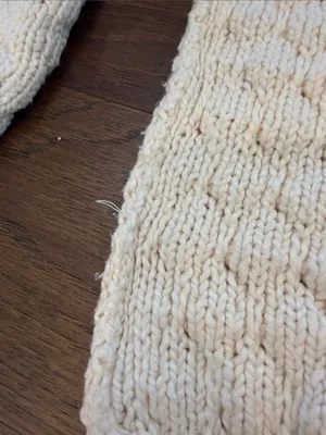 aerie Cream Textured Knit Crewneck Sweater Size Small - C1-347 thumbnail 9
