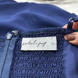 Petal & Pup Ashton Midi Dress Size L Navy Blue thumbnail 7