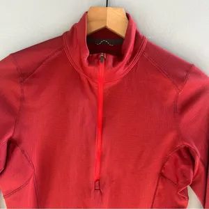 Patagonia Midweight Capilene Baselayer Crimson Red Pullover Zip Neck Shirt XS thumbnail 4