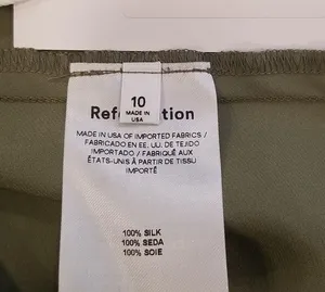 💕REFORMATION💕 Casette Silk Dress ~ Artichoke Green 10 NWT thumbnail 16