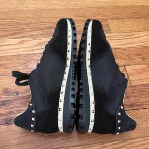 Valentino Garavani Black Rockstud Runner Running Shoes Sneakers Size 37 thumbnail 3