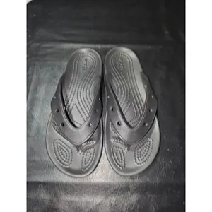Crocs‎ Black Thong Sandals Womens 5 Mens 3 thumbnail 2