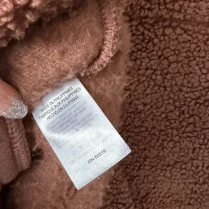 Lucky Brand Women’s Fleece Teddy Brown Jacket Oversized Cozy Comfy thumbnail 6