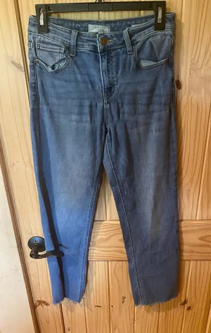 Harper Indigo Denim Jeans with Gold Stitching thumbnail 1