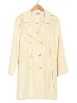 MAUBY Trench Coat In Off White thumbnail 1