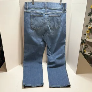 SPANX Jeans Womens 1X Tall Vintage Indigo High Rise Pull On Flare Leg thumbnail 4
