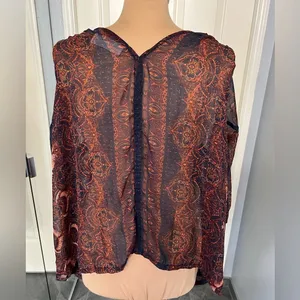 Abercrombie &‎ Fitch Women's Floral Babydoll Top Size Medium Sheer Boho Fairy thumbnail 4