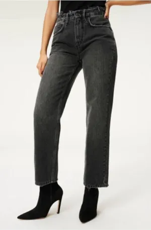 Good American distressed washed black 90’s 10/30 luxe wedgie jeans thumbnail 1