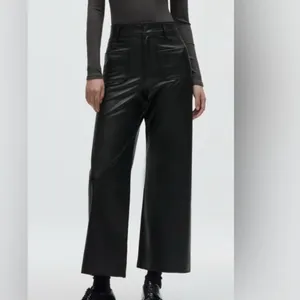 Zara The Marine Straight Faux Leather Pants US Size O thumbnail 3