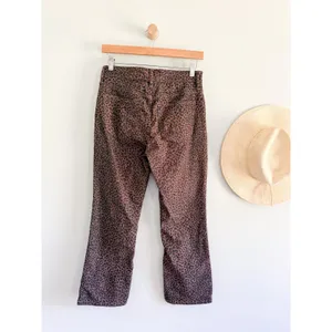 J.Crew Factory | NWOT Leopard Mid-Rise Flare Crop Jeans | Sz 26 thumbnail 7