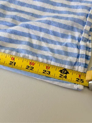 Source Unknown Blue & White Striped Cotton Wide Leg Beach Pants Size Small thumbnail 9