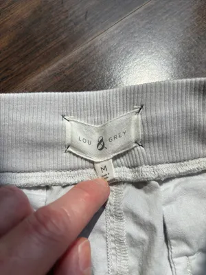 Lou & Grey 100% Cotton Utility Jogger Pants Size Medium Neutral Beige Gorpcore thumbnail 8