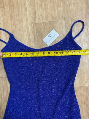 Windsor Royal Blue Sparkle Mini Dress thumbnail 5