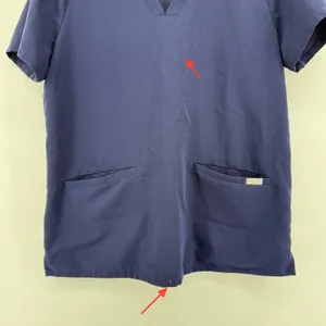 Figs Casma Three-Pocket Scrub Top Navy Blue Women M FW1100 V-Neck Short Sleeve‎ thumbnail 2