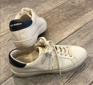 Tory Burch White Leather Sneakers thumbnail 1