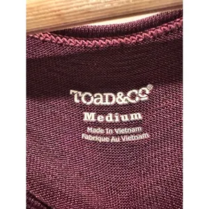 Toad & Co Intermezzo‎ Pullover Shirt Burgundy Medium Activewear Gorpcore Hiking thumbnail 3
