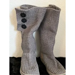 UGG Tall Sweater Boot Womens 8 Classic Cardy Wool Knit Sock thumbnail 2