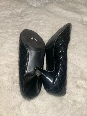 Mossimo Quilted Patent Peep-Toe Heels Y2K vibes shoes woman’s size 8 thumbnail 5