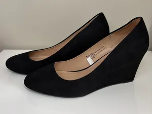 A New Day Classic Suede Wedge Heels thumbnail 1